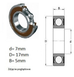 ŁOŻYSKO  KULKOWE 697 2RS