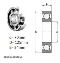 ŁOŻYSKO  KULKOWE 6214  KBF