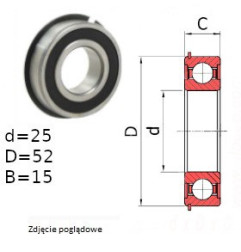 ŁOŻYSKO  KULKOWE 6205 2NSE9NRC3 JAPAN
