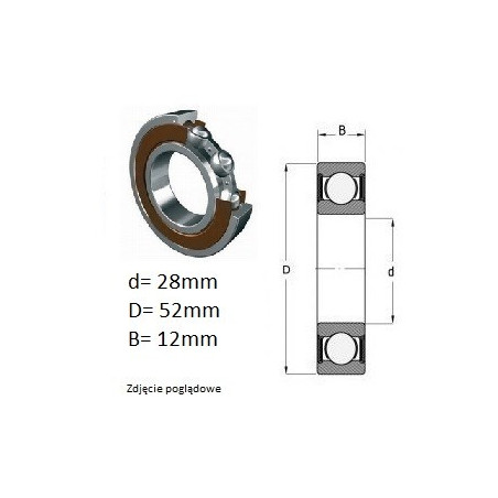 ŁOŻYSKO  KULKOWE 60/28 2RS C3 PBG