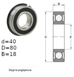 ŁOŻYSKO  KULKOWE 6208 NR  CZECH