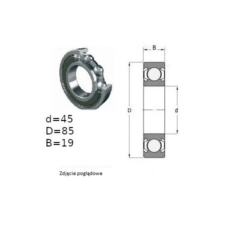 ŁOŻYSKO  KULKOWE 6209 2RS C3