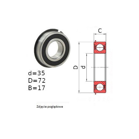 ŁOŻYSKO  KULKOWE 6207 NR C3