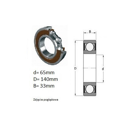 ŁOŻYSKO KULKOWE 6313 2RS C3 CZECH