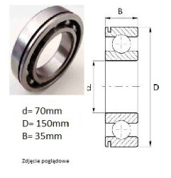 ŁOŻYSKO  KULKOWE 6314 N 