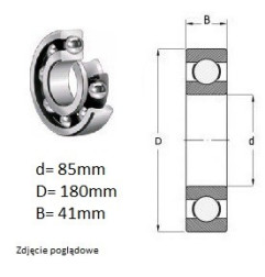 ŁOŻYSKO  KULKOWE 6317 