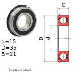 ŁOŻYSKO KULKOWE 6202 DDU NR
