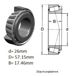 ŁOŻYSKO  STOŻKOWE 7805