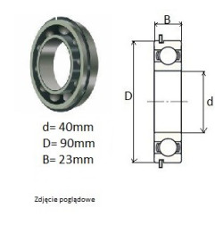 ŁOŻYSKO  KULKOWE 6308 NR