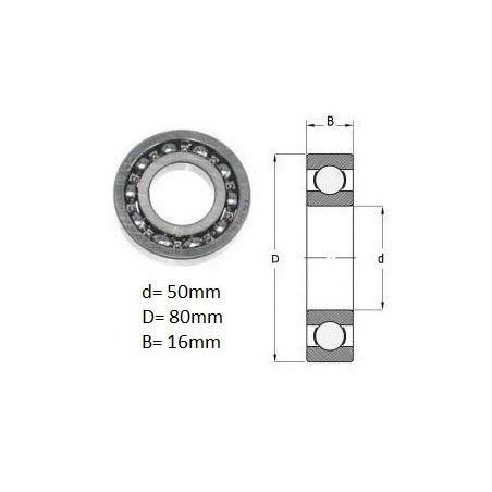 ŁOŻYSKO KULKOWE 6010 DDU CM