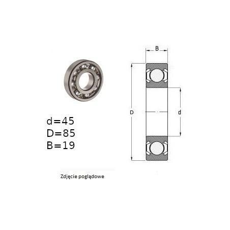 ŁOŻYSKO KULKOWE 6209 ZZ CM