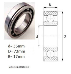ŁOŻYSKO  KULKOWE 6207 N