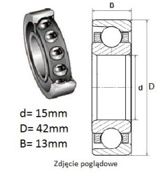 ŁOŻYSKO SKOŚNE JEDNORZĘ. 7302 B SRBF