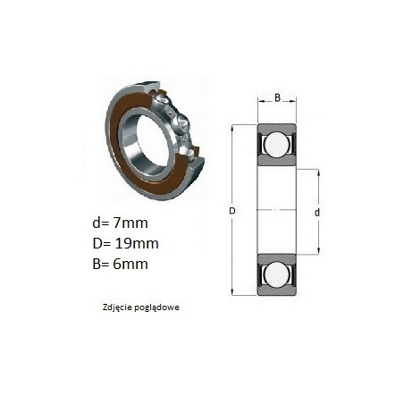 ŁOŻYSKO KULKOWE 607 2RS