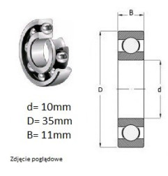 ŁOŻYSKO KULKOWE 6300 ZZ CM