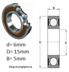 ŁOŻYSKO  KULKOWE 696 2RS C3 P6 CZECH (opak. po 10szt.)