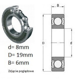 ŁOŻYSKO  KULKOWE 698 ZZ C3 P6 CZECH