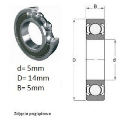 ŁOŻYSKO  KULKOWE 605 ZZ P6  CZECH