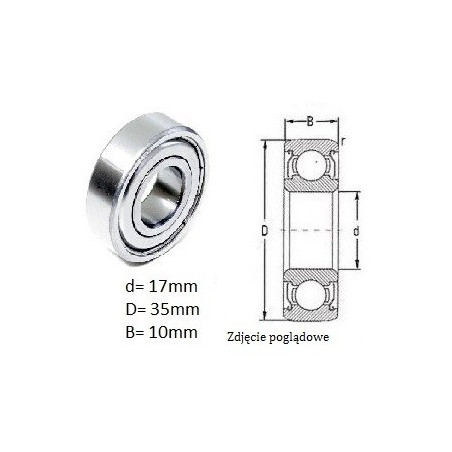 ŁOŻYSKO  KULKOWE 6003 ZZ C3 E