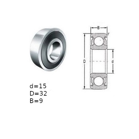 ŁOŻYSKO  KULKOWE 6000 DDU C3E
