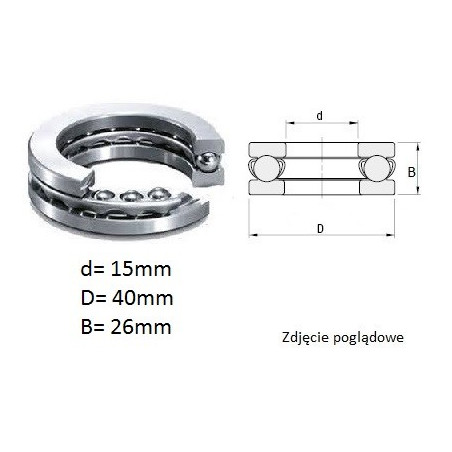 ŁOŻYSKO  KULKOWE OPOROWE 52204
