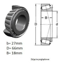 ŁOŻYSKO  STOŻKOWE JEDNORZĘD. motoryza. 572791 