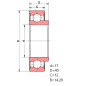 ŁOŻYSKO  KULKOWE PROSTE JEDNORZĘ.  CZECH ł. alternatora       WC 88503 2RS