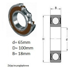 ŁOŻYSKO  KULKOWE 6013 2RS C3