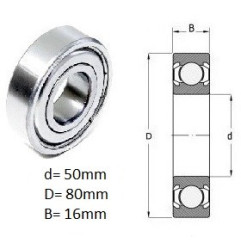 ŁOŻYSKO  KULKOWE 6010 MA C3
