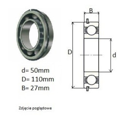ŁOŻYSKO  KULKOWE 6310 NR NSK