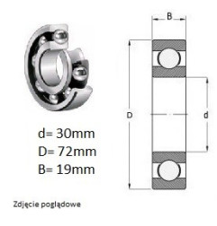 ŁOŻYSKO  KULKOWE 6306 C FAG