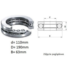 ŁOŻYSKO  KULKOWE OPOROWE 51322 