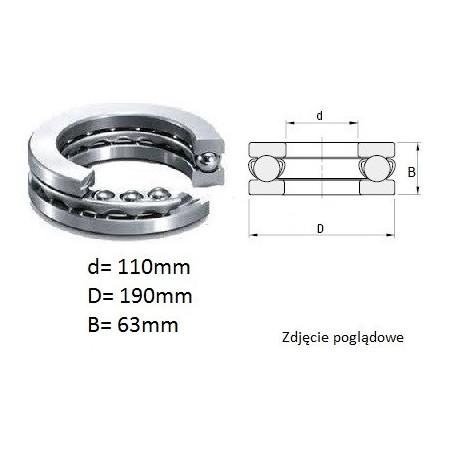 ŁOŻYSKO  KULKOWE OPOROWE 51322 
