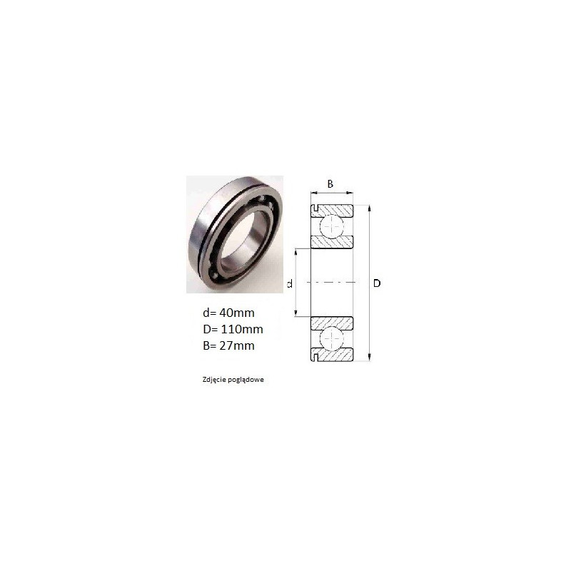 ŁOŻYSKO  KULKOWE 6408 N 