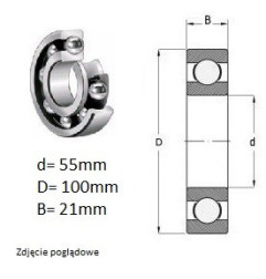 ŁOŻYSKO  KULKOWE 6211  AUSTRIA 