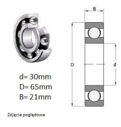 ŁOŻYSKO  KULKOWE JEDNORZĘD., motoryzacyjne 630374 C4