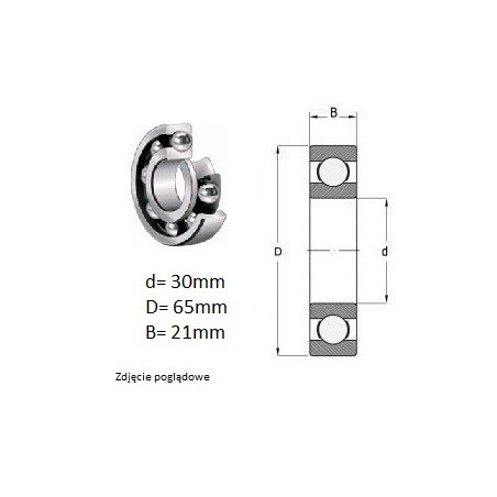 ŁOŻYSKO  KULKOWE JEDNORZĘD., motoryzacyjne 630374 C4
