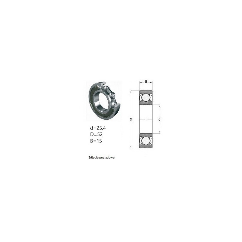 ŁOŻYSKO  KULKOWE 6205 ZZ  1" 