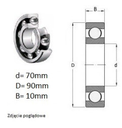 ŁOŻYSKO  KULKOWE 6814 KBF 
