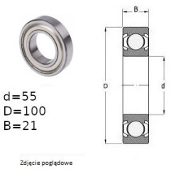 ŁOŻYSKO  KULKOWE 6211 ZZ C3  Kraśnik (opak. 17 szt.)