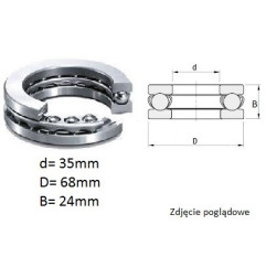 ŁOŻYSKO  KULKOWE OPOROWE 51307 