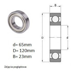 ŁOŻYSKO  KULKOWE 6213 ZZ  Kraśnik (opak. 18 szt.)