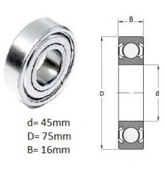 ŁOŻYSKO  KULKOWE 6009 ZZ C3  Kraśnik (opak. 29 szt.)