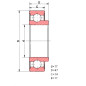 ŁOŻYSKO  KULKOWE 6303 ZZ V  CZECH poszerzony pierścień wew. 17X47X14-17