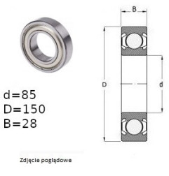 ŁOŻYSKO KULKOWE 6217 ZZ C3E
