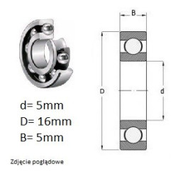 ŁOŻYSKO  KULKOWE 625 