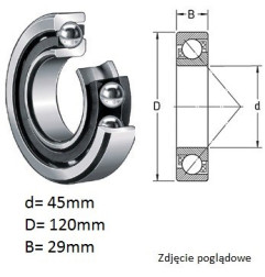 ŁOŻYSKO  KULKOWE JEDNORZĘDOWE POPRZ. 700409 GPZ 