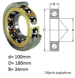 ŁOŻYSKO  KULKOWE SKOŚNE 7220 