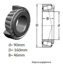 ŁOŻYSKO  STOŻKOWE 7718 