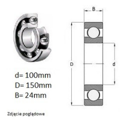 ŁOŻYSKO  KULKOWE 6020 